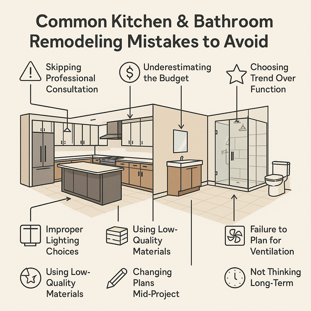 Common Kitchen & Bathroom Remodeling Mistakes to Avoid